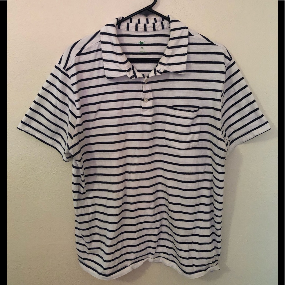DIP brand Striped Polo w/Pocket